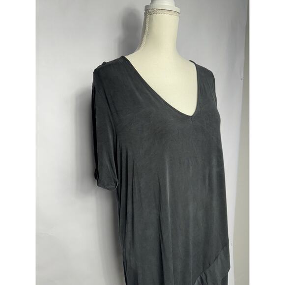 Anthropologie Dolan Left Coast Plunge Tunic Mini Dress in Black Size Large $158 - Picture 2 of 6